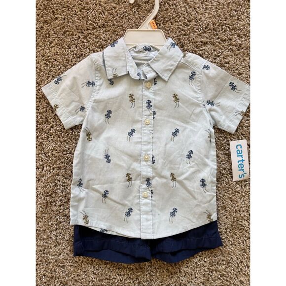 ❤️Carter’s Baby Boy Short Outfit Sz12M - Picture 1 of 5